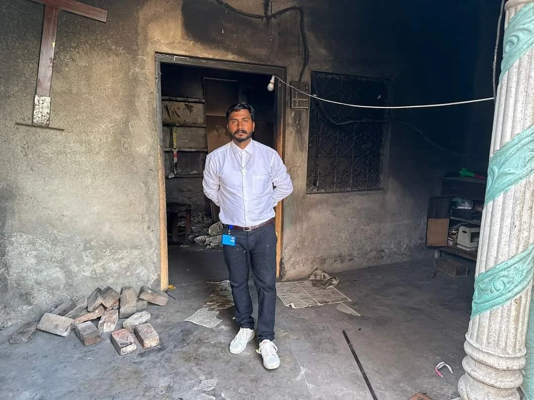 Church community gathering for worship